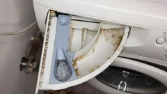 Vervelende geur uit het wasmiddelbakje van je wasmachine? Zo verwijder je snel vuil en schimmel